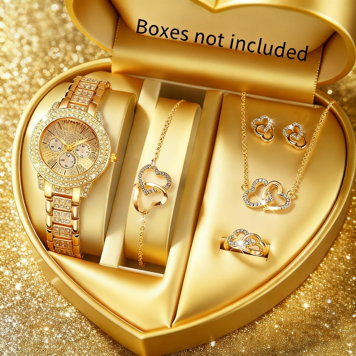 Luxury Watch Display Case - 6PCS Set Perhiasan Jam Tangan Wanita