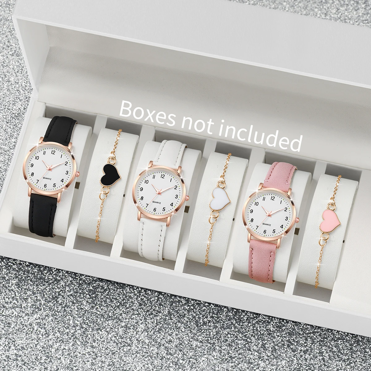 Open Heart Watch - 4/6 Buah Jam Tangan Wanita Dial