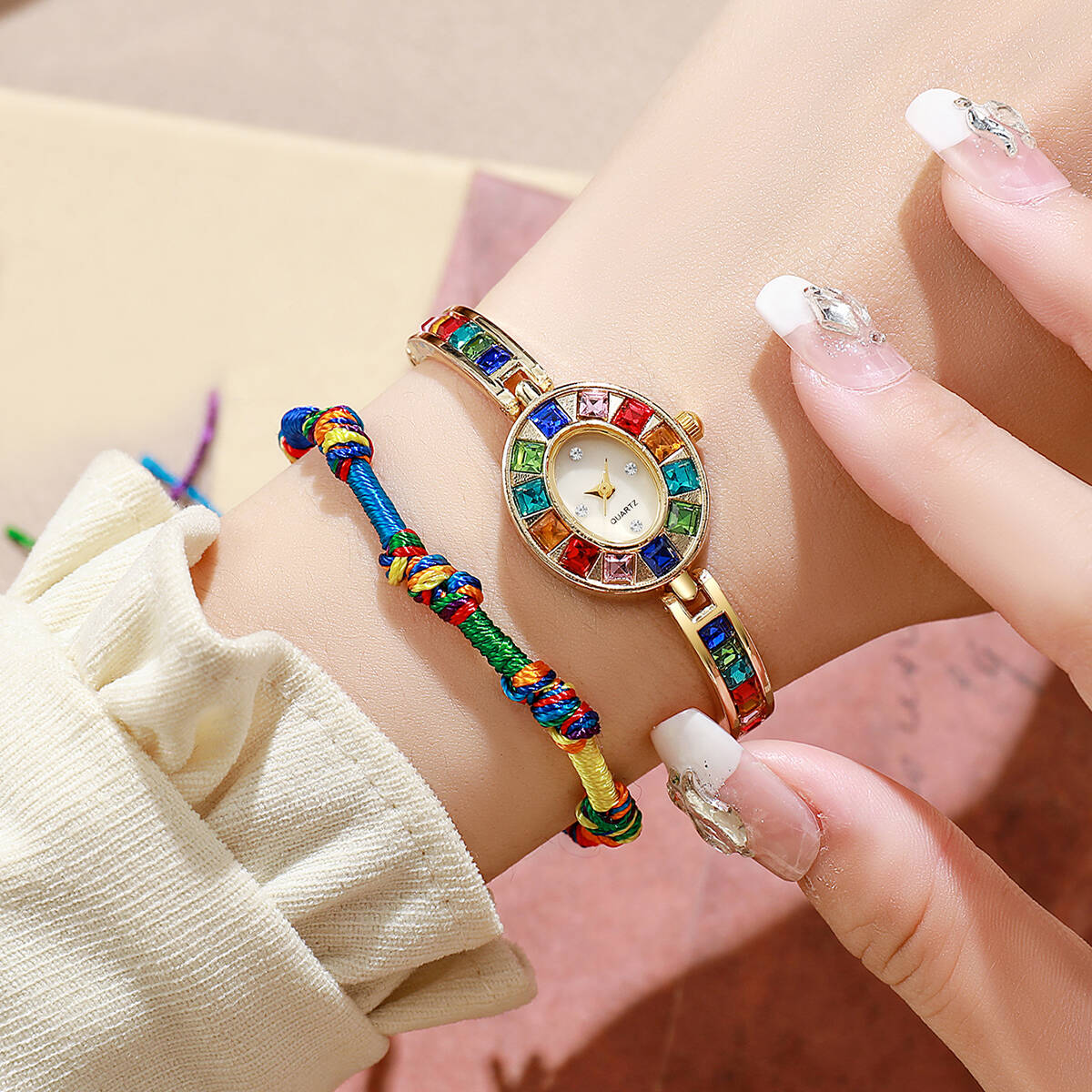Luxury Watch Display Case - 2 Buah/Set Jam Tangan Wanita Berlian
