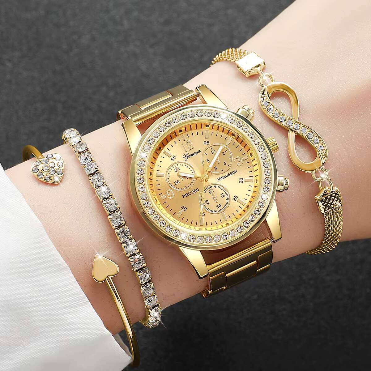 Luxury Watch Display Case - 4 Buah/Set Jam Tangan Wanita Berlian