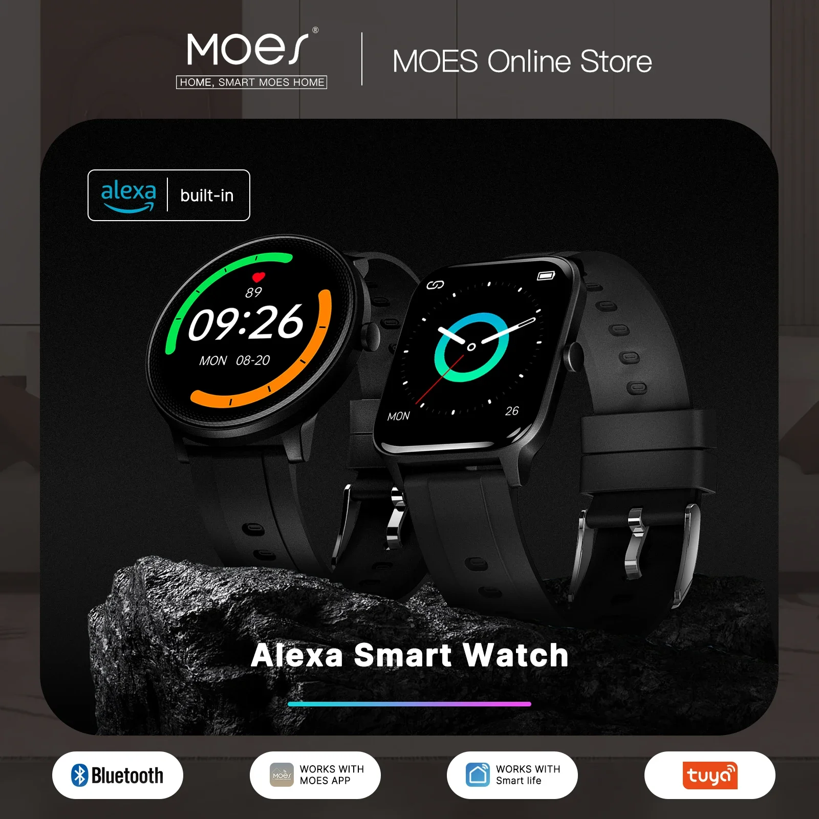 Open Heart Watch - MOES jam tangan pintar Alexa pelacak