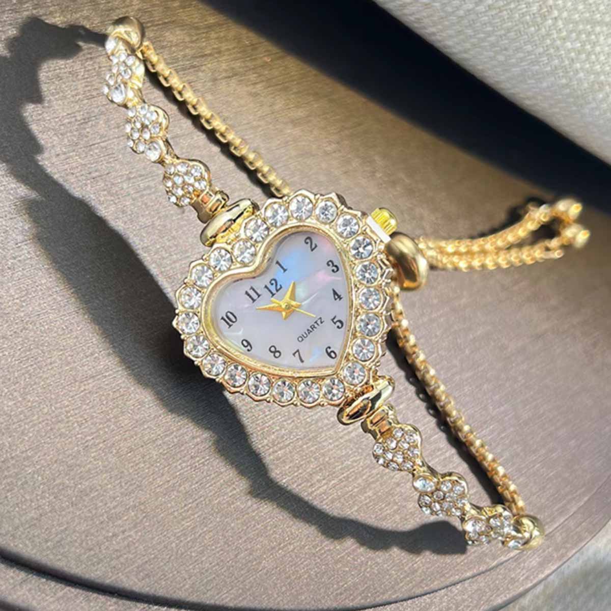 Jam Tangan Wanita Model Bunga  - Open Heart Watch ulasan dan harga