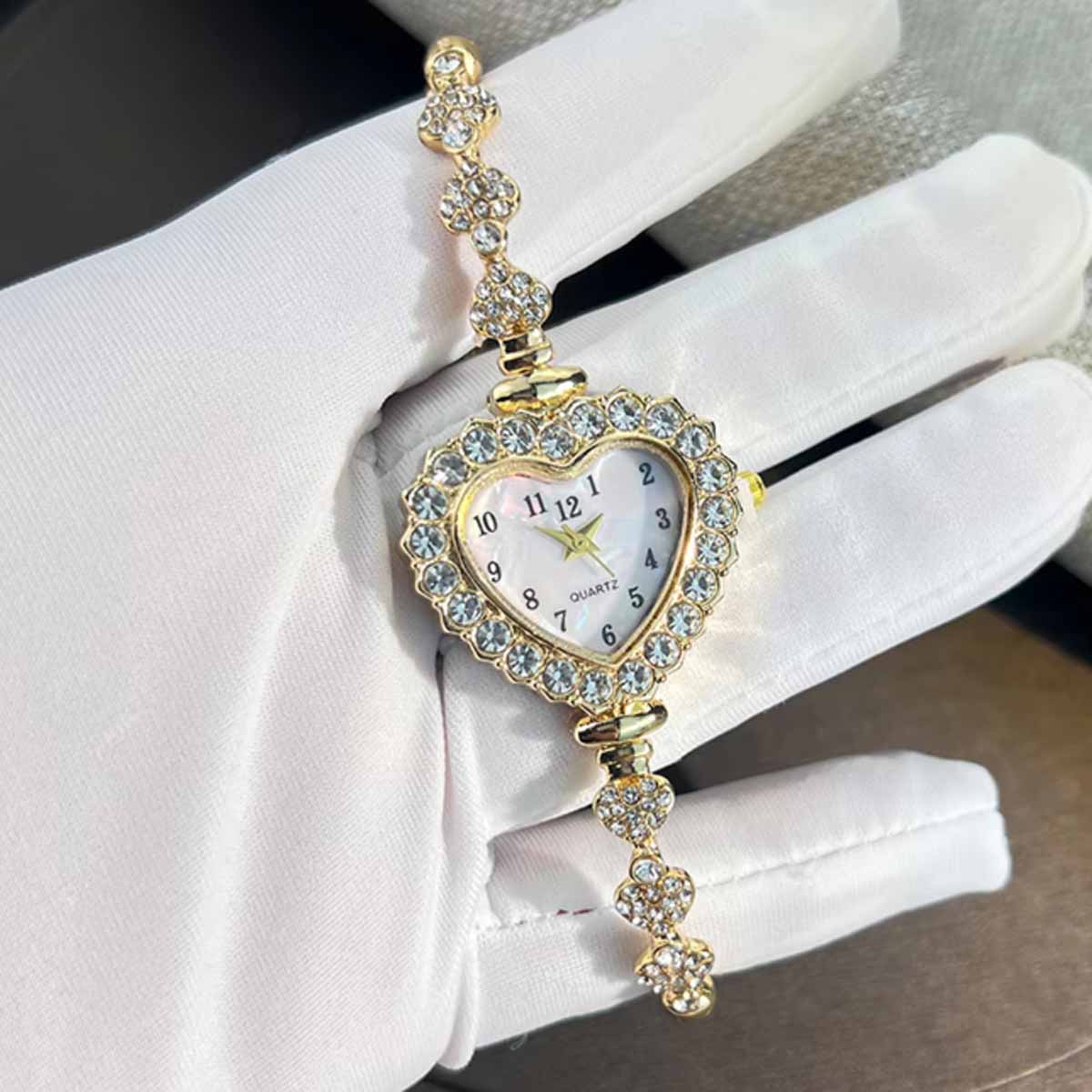 Jam Tangan Wanita Model Bunga  - Open Heart Watch ulasan dan harga