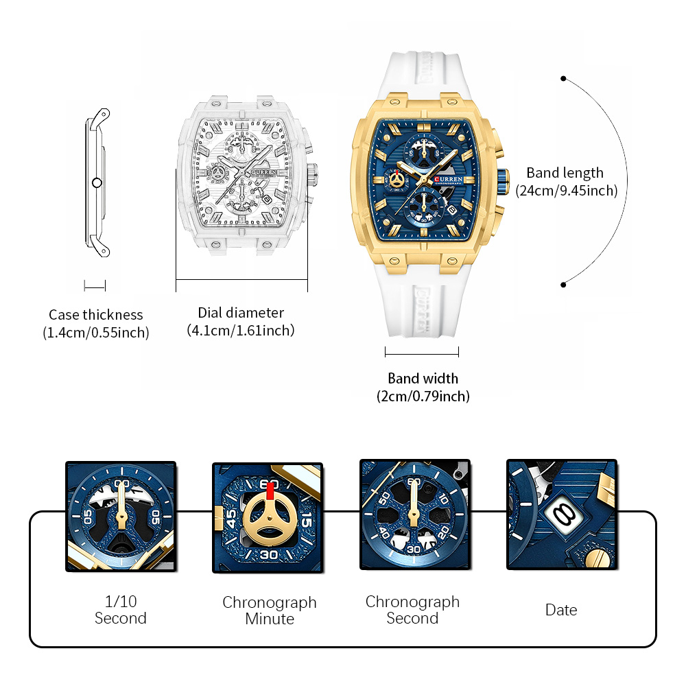 Jam Tangan Mewah Vintage CURRE - Luxury Watch And Bracelet ulasan dan harga