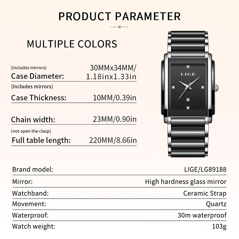 LIGE Jam Tangan Wanita Mewah B - Luxury Watch Display Case ulasan dan harga