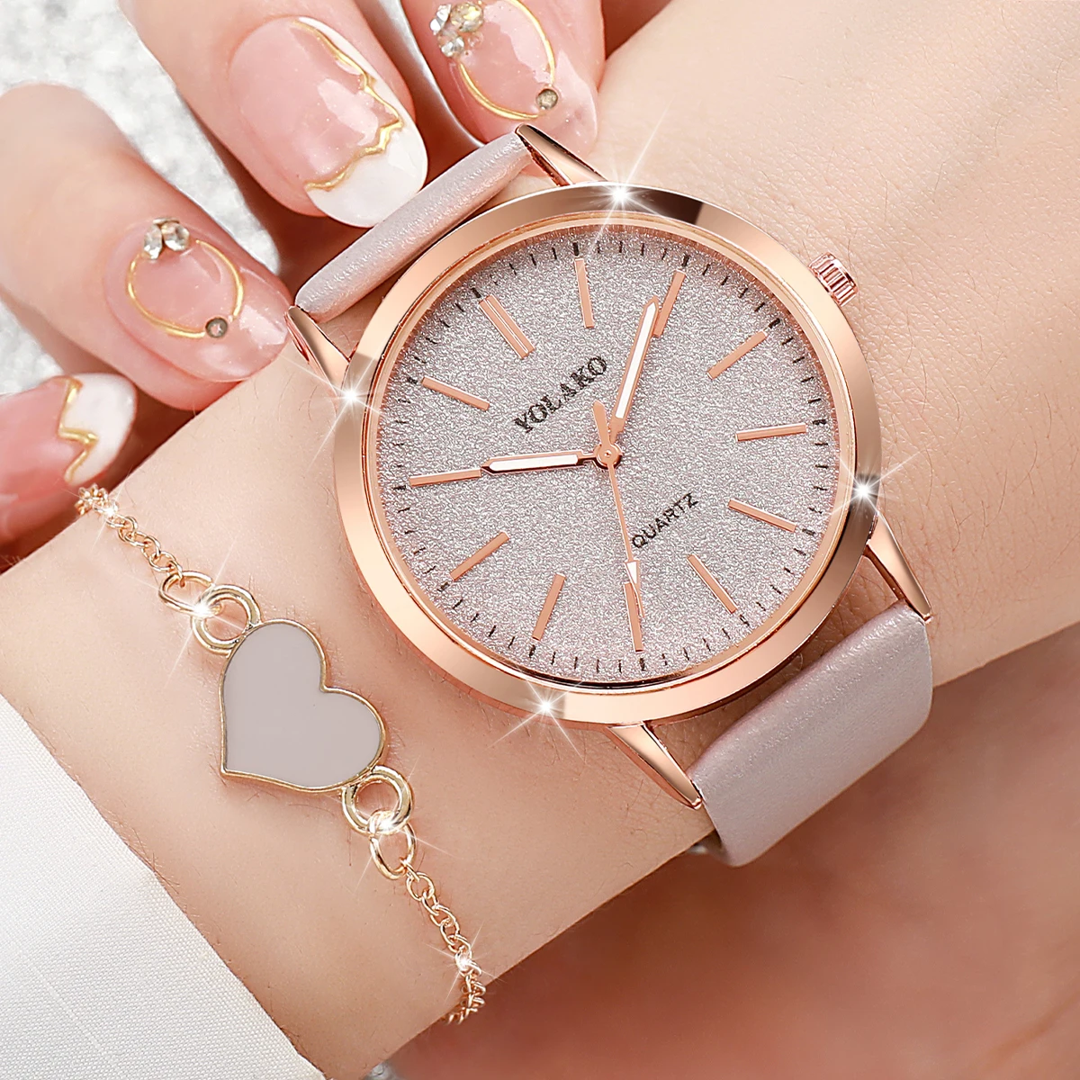 2 Buah/Set Jam Tangan Wanita M - Open Heart Watch ulasan dan harga