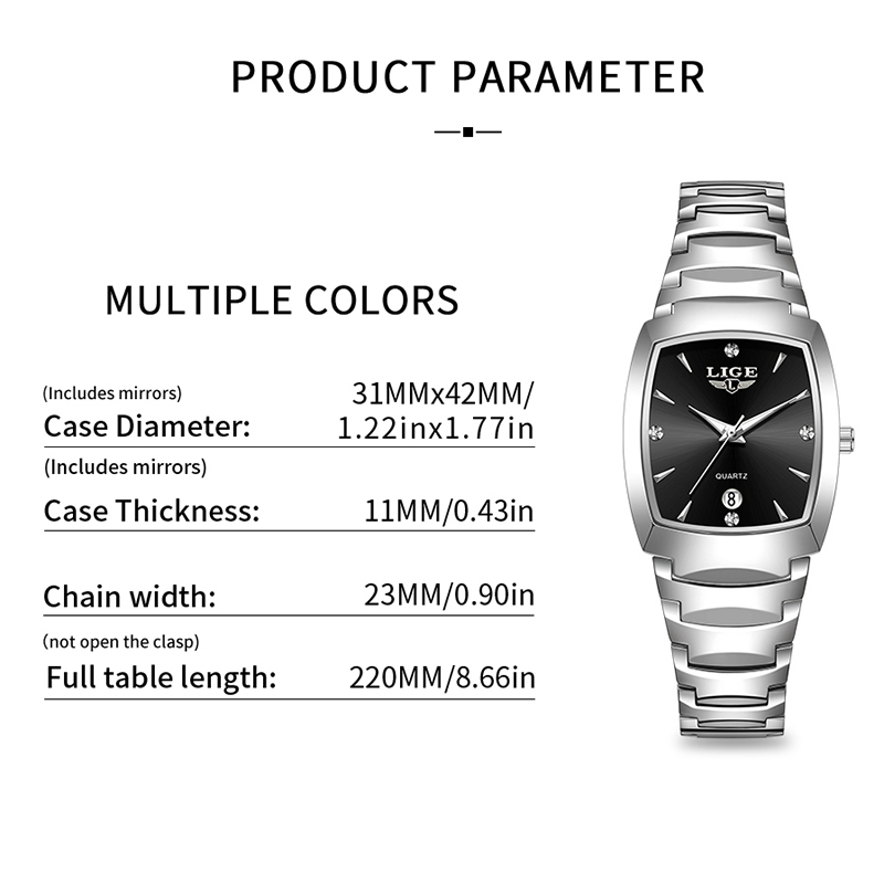 LIGE Jam Tangan Wanita Bisnis  - Luxury Watch And Bracelet ulasan dan harga