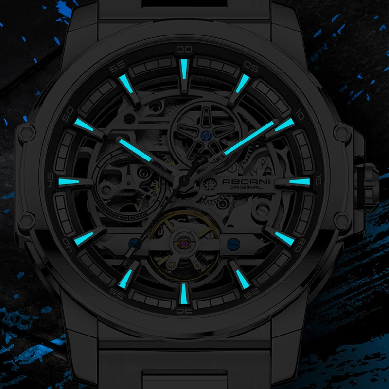 Jam Tangan Pria ABORNI 9039 De - Open Heart Watch ulasan dan harga