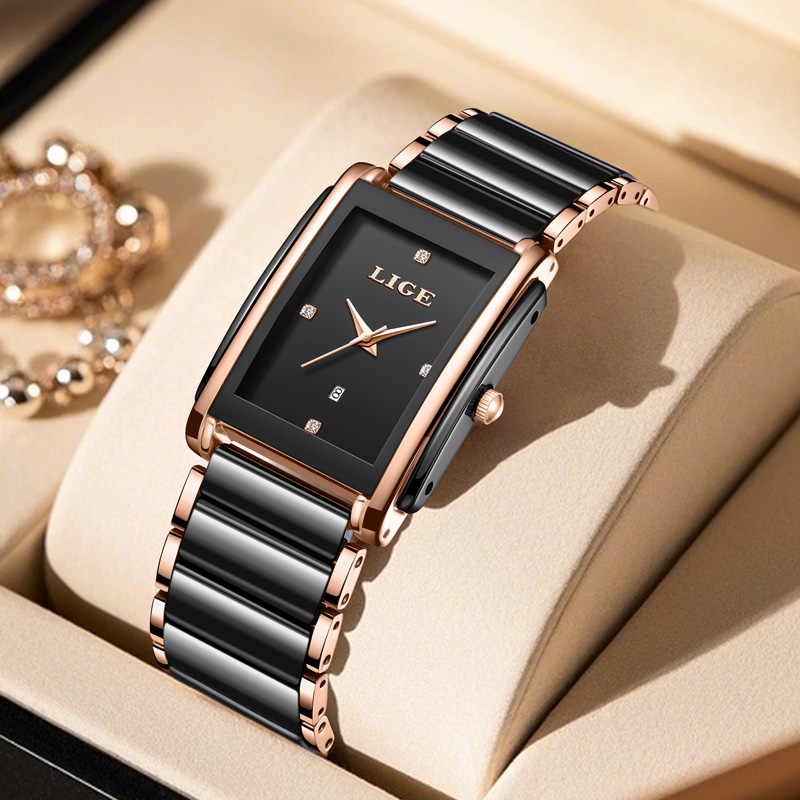 LIGE Jam Tangan Wanita Elegan  - Luxury Watch Display Case ulasan dan harga