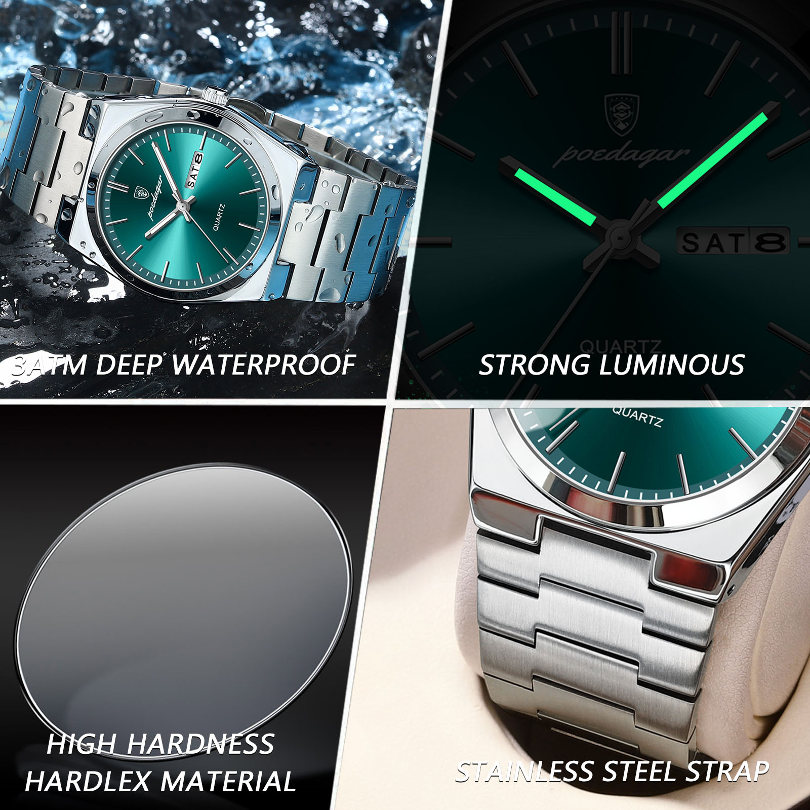 POEDAGAR Jam Tangan Kuarsa Pri - Luxury Watch Display Case ulasan dan harga
